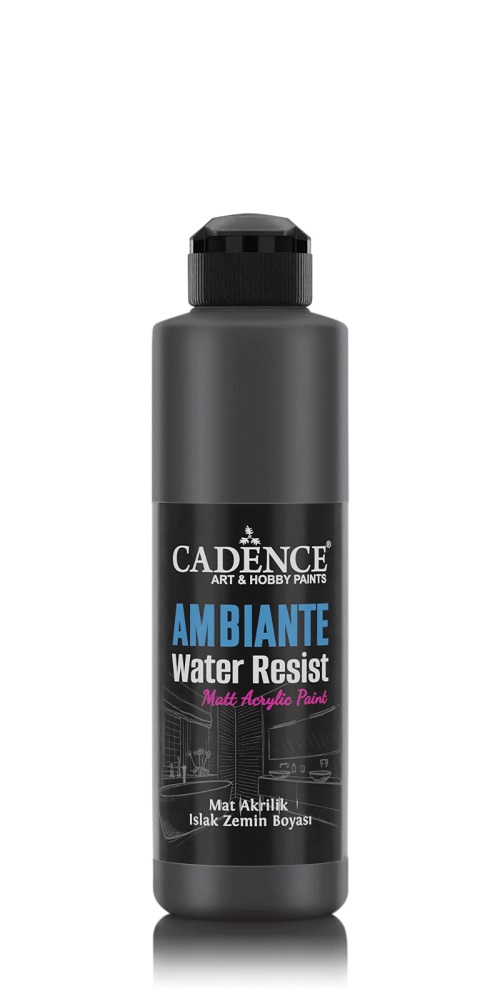 AMBIENTE SUYA DAYANIKLI METALİK  BOYA - 08 SİYAH 250ML + KATALİZÖR 10GR