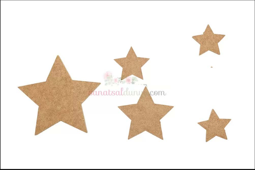 Dekoratif Yıldız Takımı (MDF Obje)