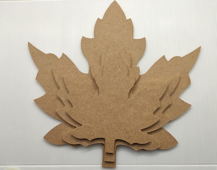 Çınar Yaprak 3Lü Set- (MDF Obje)