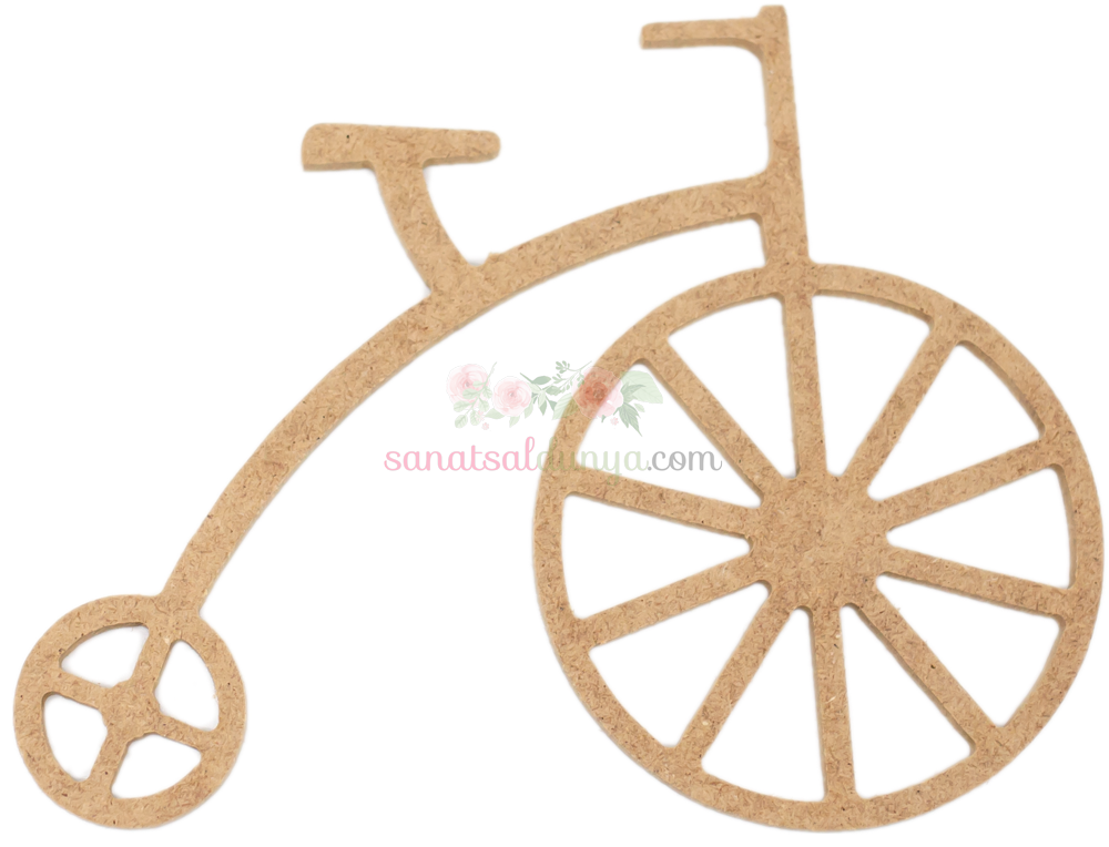 Ahşap Antik Bisiklet Figürü (MDF Obje)