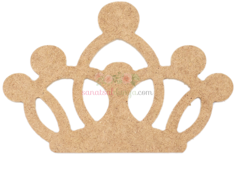 Ahşap Prenses Tacı Figürü (MDF Obje)