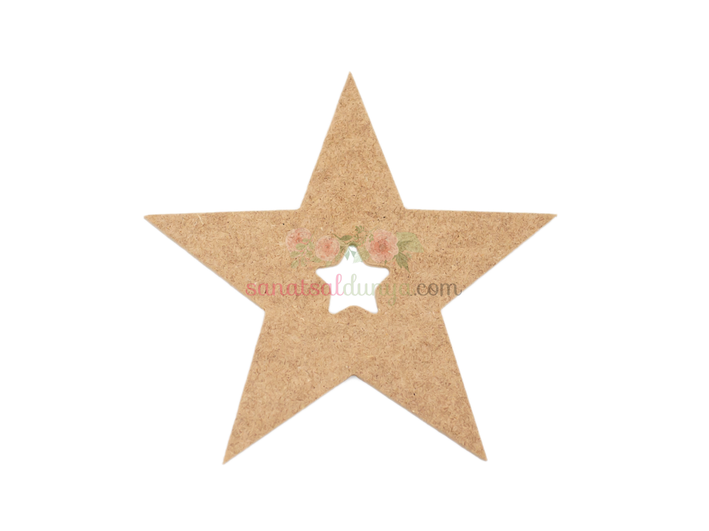 Ahşap Yıldız Figürü (MDF Obje)