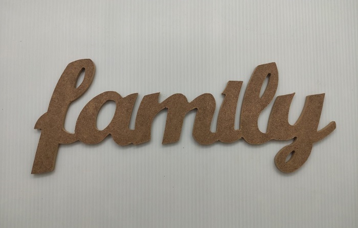 Family Dekoratif Ahşap Yazı MDF (13x32)