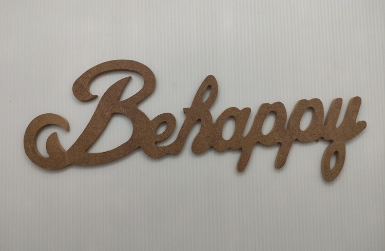 BeHappy Dekoratif Ahşap Yazı MDF (11x36)