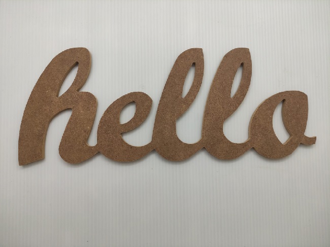 Hello Dekoratif Ahşap Yazı MDF (14x35)