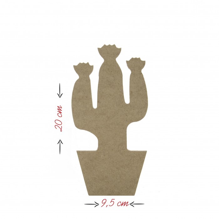 Kaktüs Model Ahşap Obje Küçük (MDF)
