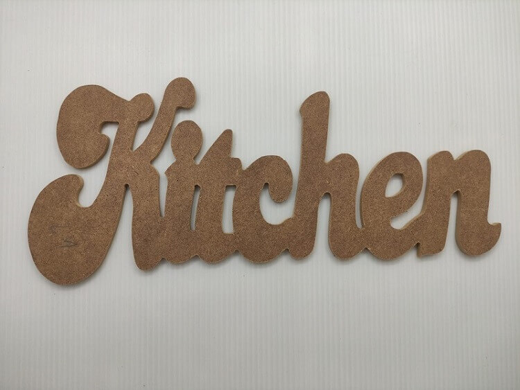 Kitchen Dekoratif Ahşap Yazı MDF (15x36)