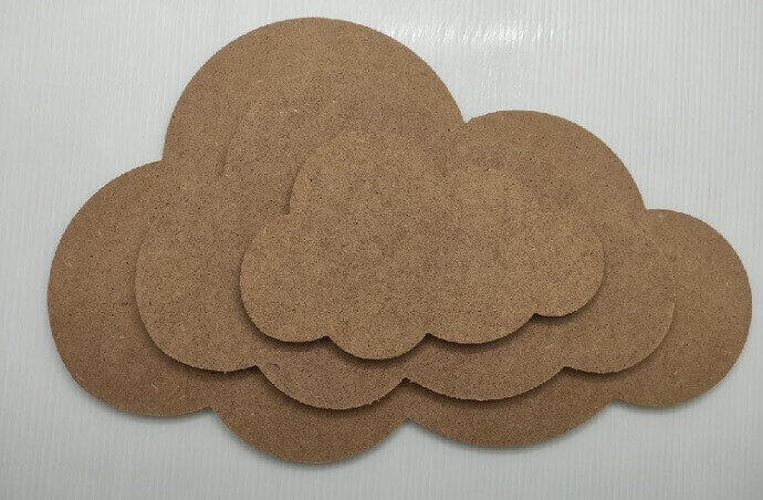 Bulut 3Lü Set- (MDF Obje)-137808