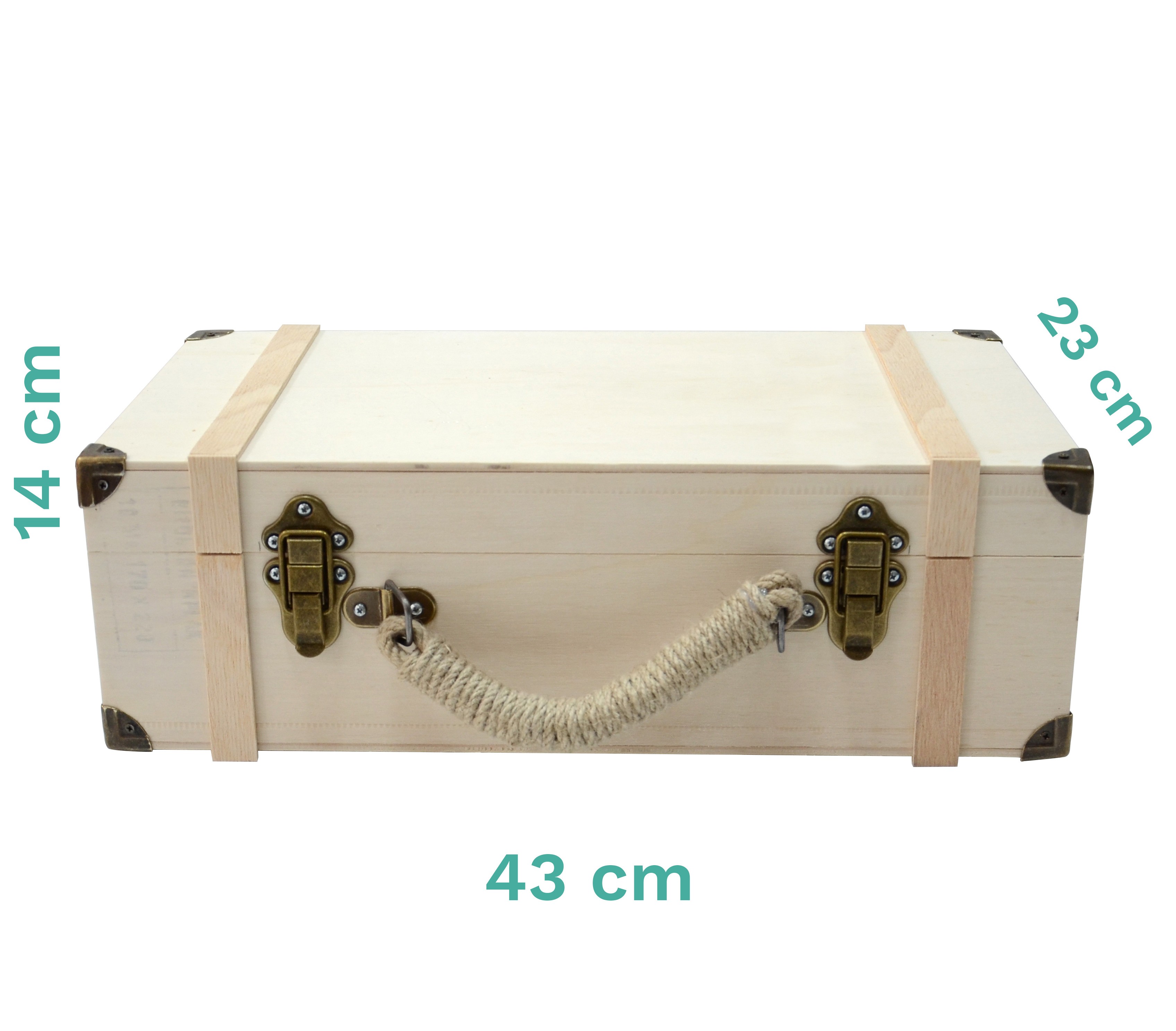 Bizart Bavul Masif Ahşap (Küçük Boy)