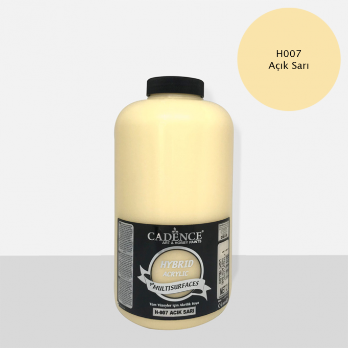 Açık Sarı Cadence Multisurface Akrilik Boya H007 - 2000 ML	