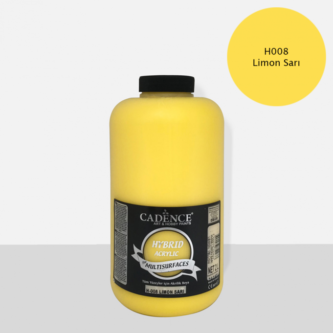 Limon Sarı Cadence Multisurface Akrilik Boya H008 - 2000 ML	