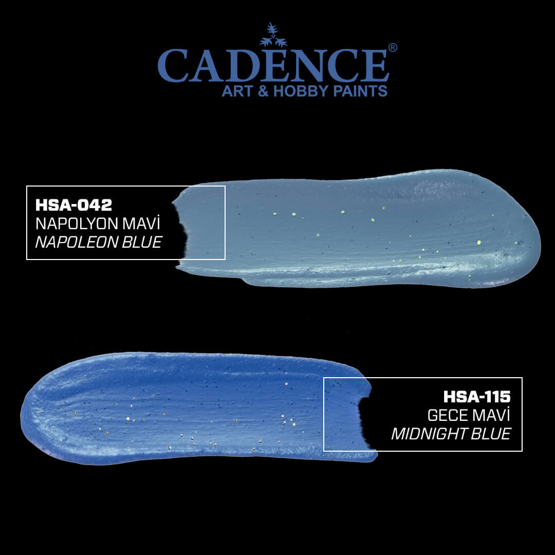 Gece Mavi Cadence Multisurface Altın Simli Akrilik Boya HSA115 - 120 ML-138617