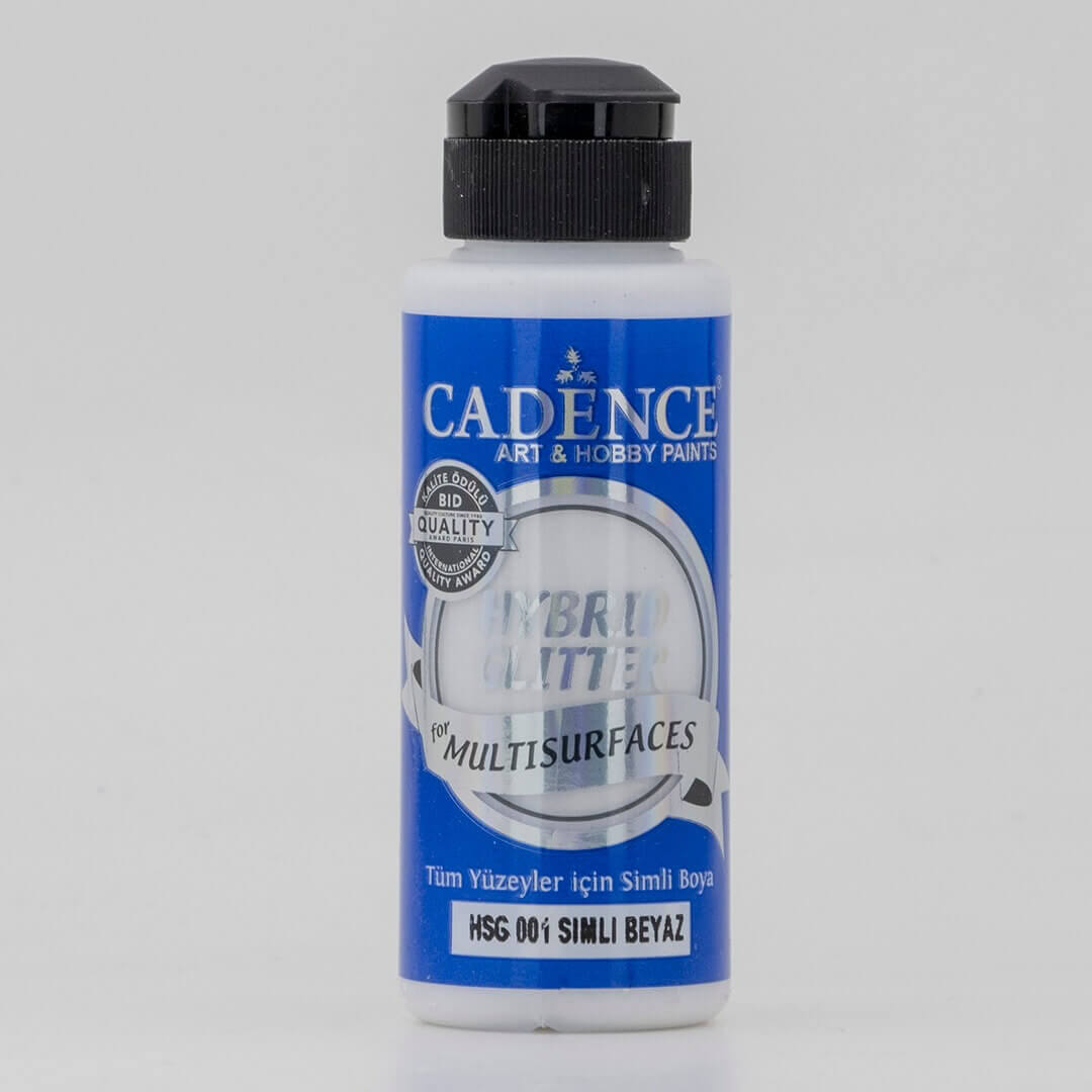 Beyaz Cadence Multisurface Gümüş Simli Akrilik Boya HSG001 - 120 ML