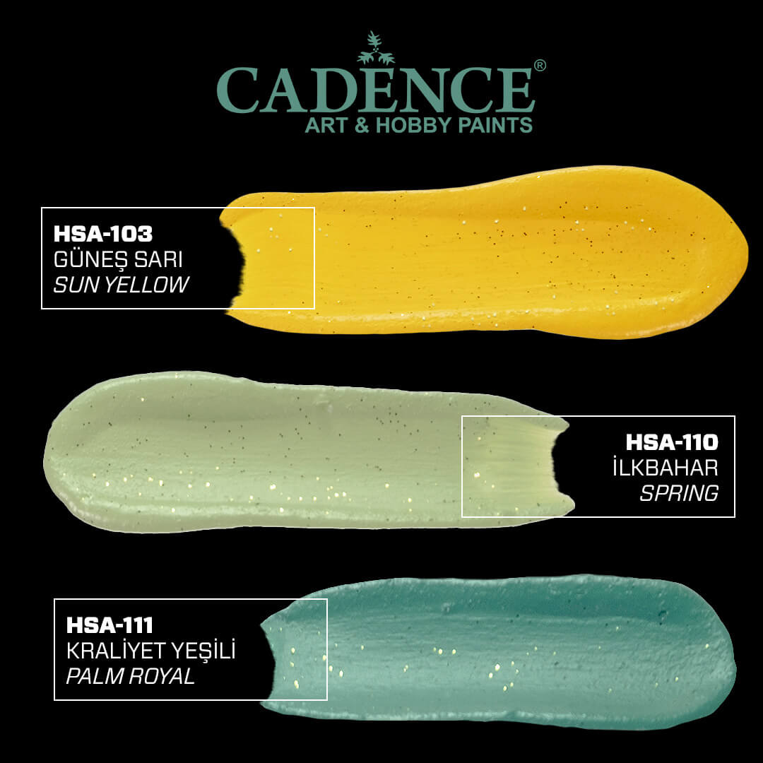 Güneş Sarı Cadence Multisurface Altın Simli Akrilik Boya HSA103 - 120 ML-138625