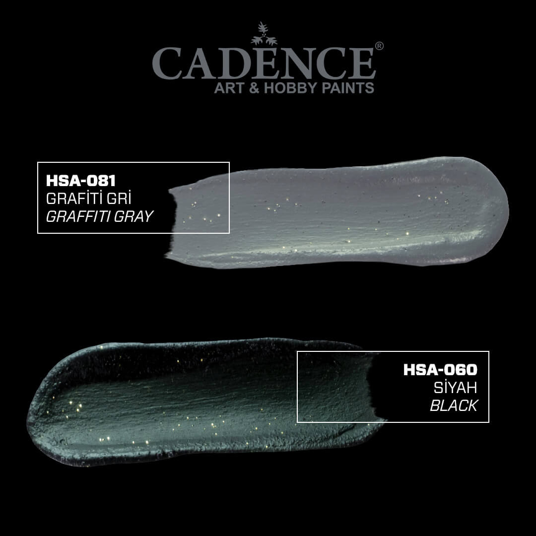 Siyah Cadence Multisurface Altın Simli Akrilik Boya HSA060 - 120 ML-138637