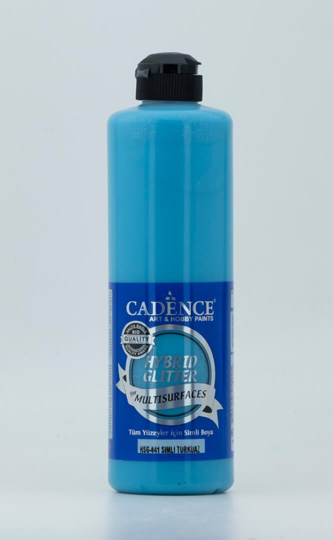 Turkuaz Cadence Multisurface Gümüş Simli Akrilik Boya HSG041 - 500 ML