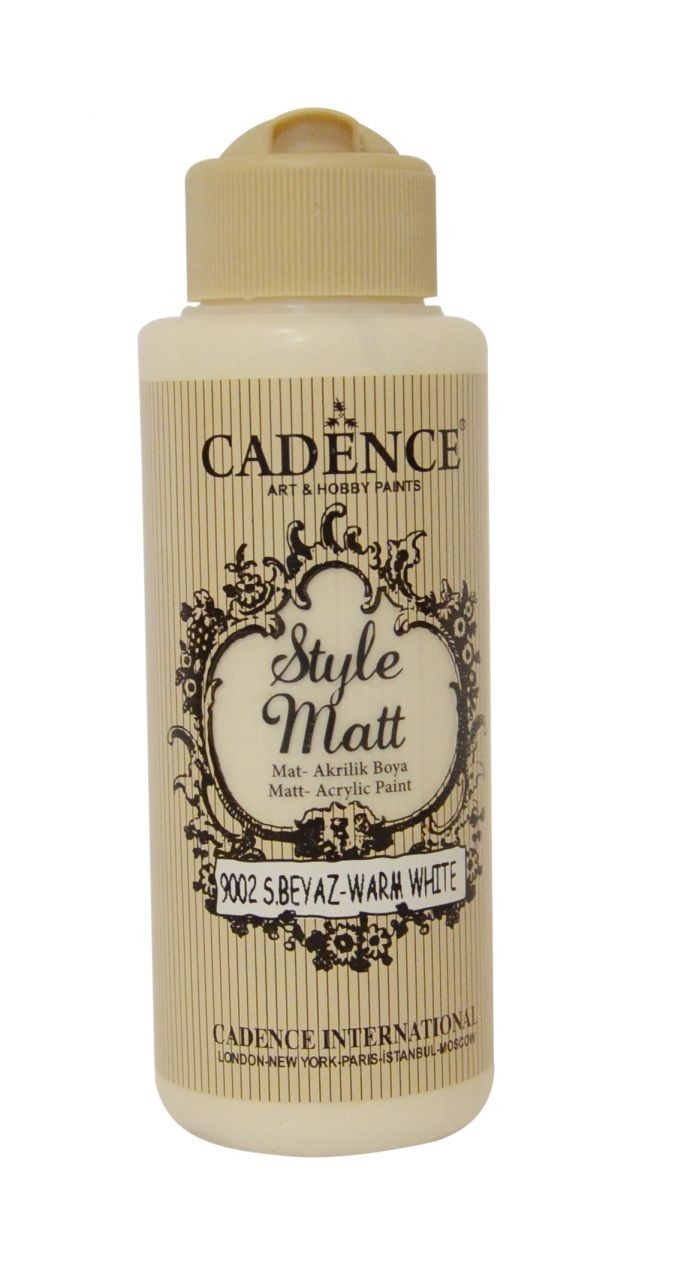 S9002 Sıcak Beyaz Mat Akrilik Boya - 120ML