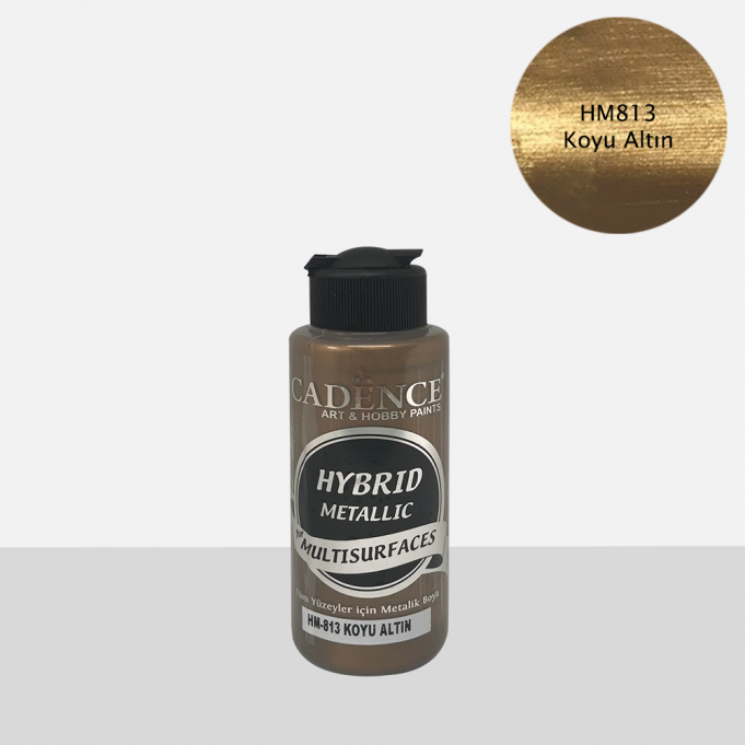 Koyu Altın Cadence Metalik Multisurface Akrilik Boya HM813 120 ML