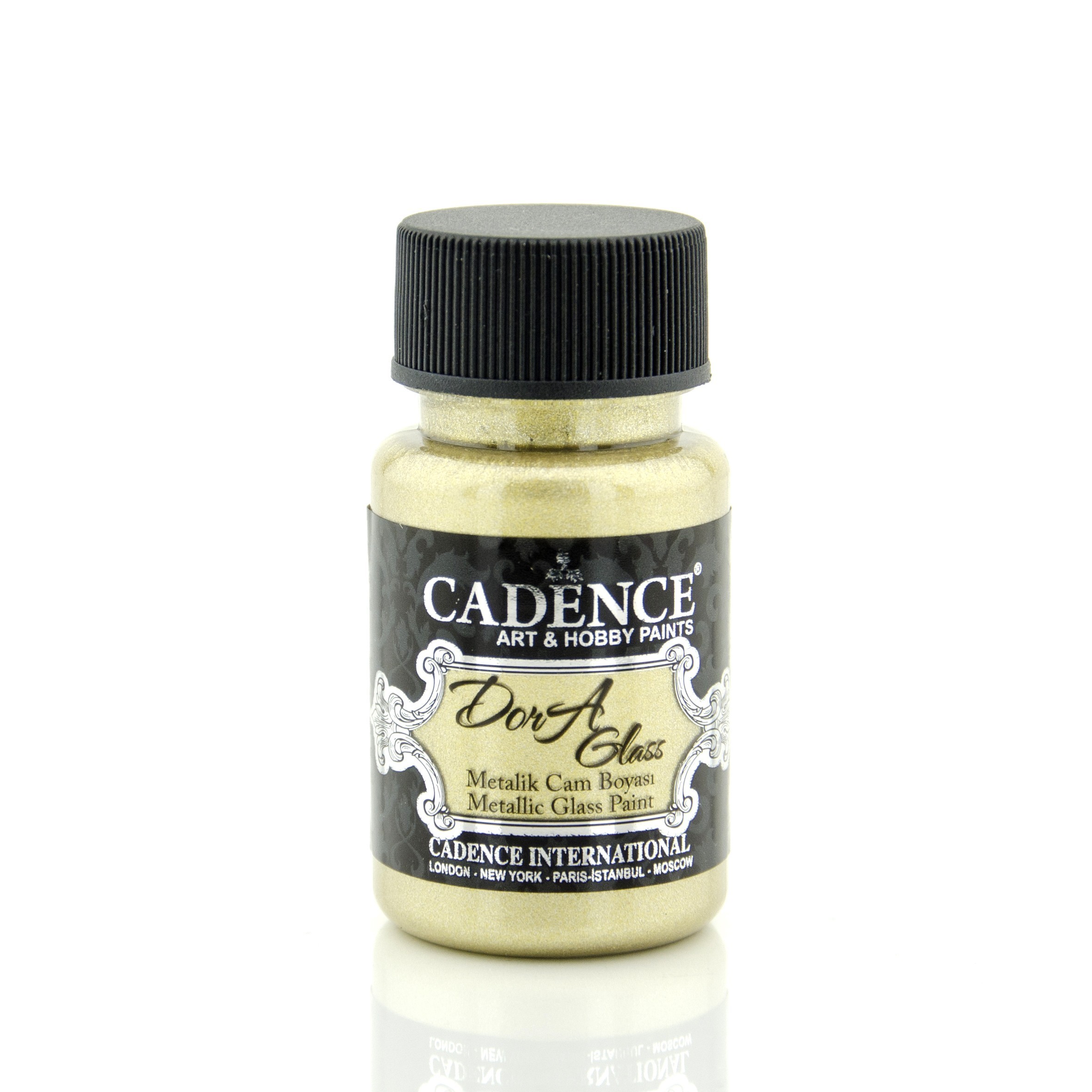 Dora Glass Beyaz Altın Renk Cam Boyası Cadence