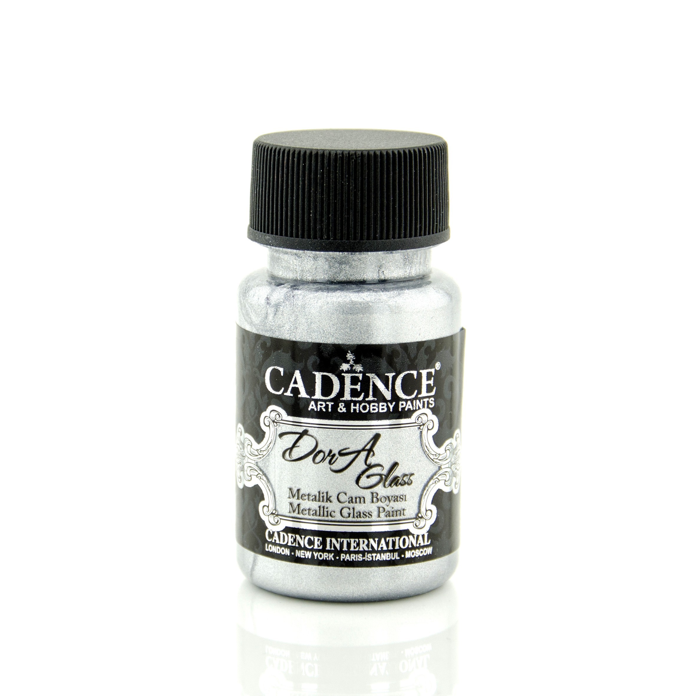 Dora Glass Gümüş Renk Cam Boyası Cadence