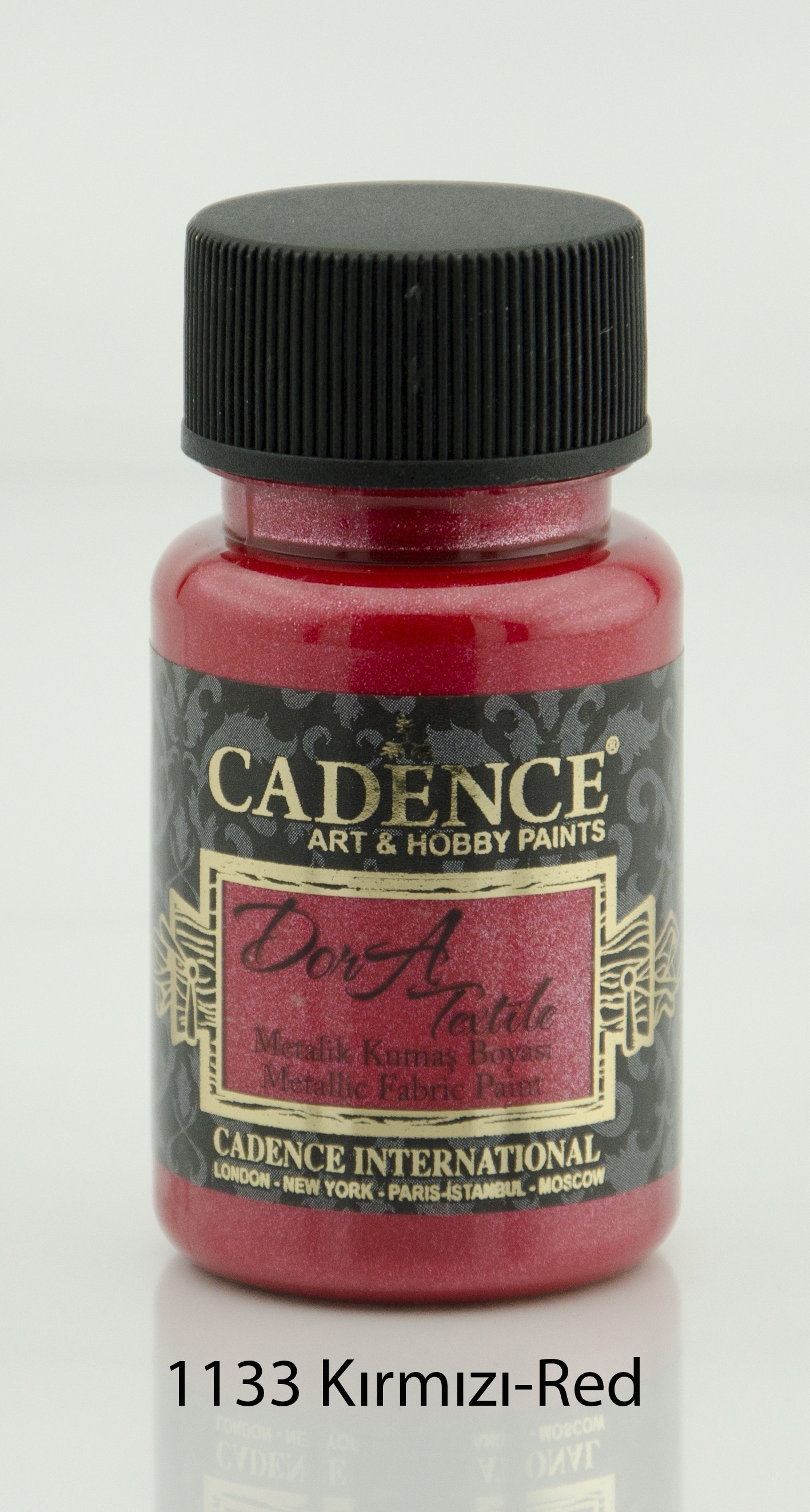 1133 Kırmızı - Dora Metalik Kumaş Boyası