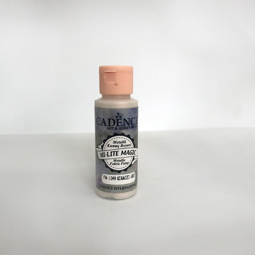 Kırmızı Cadence Hi-lite Metalik Kumaş Boyası 59ml