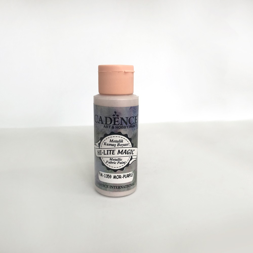 Mor Cadence Hi-lite Metalik Kumaş Boyası  59ML