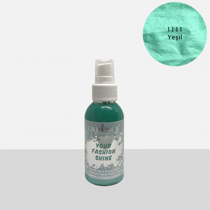 1111 Yeşil Sprey Metalik Kumaş Boyası
