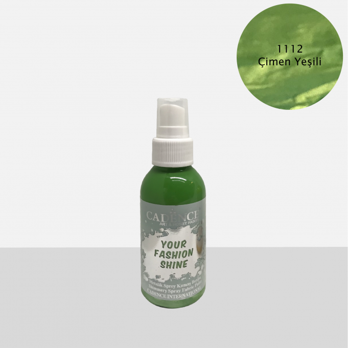 1112 Çimen Yeşili Sprey Metalik Kumaş Boyası
