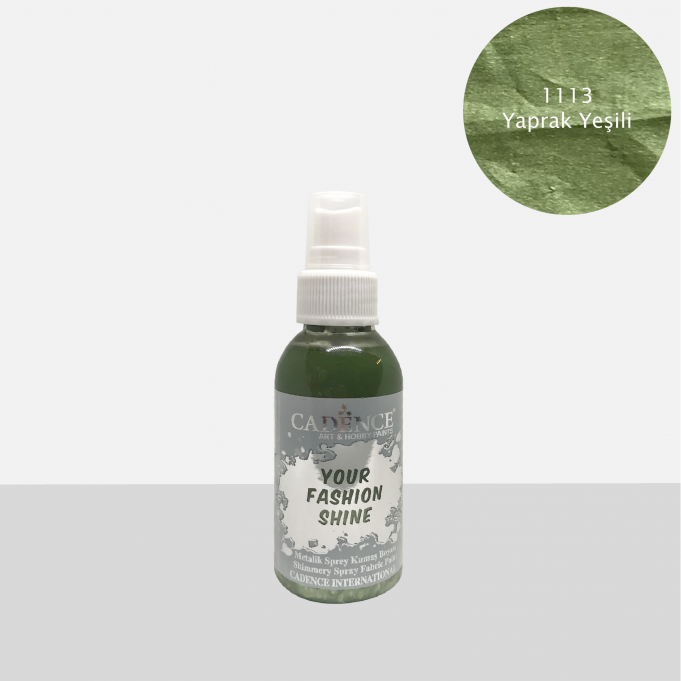 1113 Yaprak Yeşili Sprey Metalik Kumaş Boyası