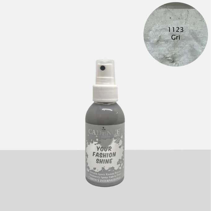 1123 Gri Sprey Metalik Kumaş Boyası