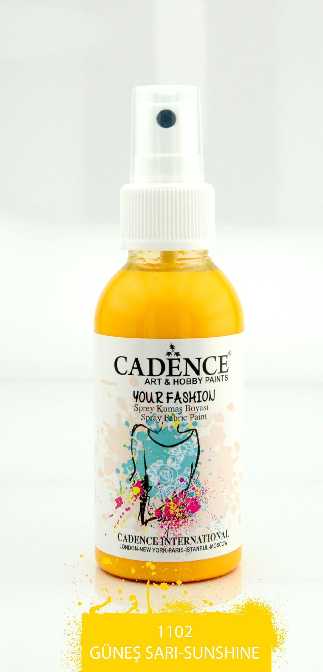 1102 Güneş Sarı Sprey Kumaş Boyası