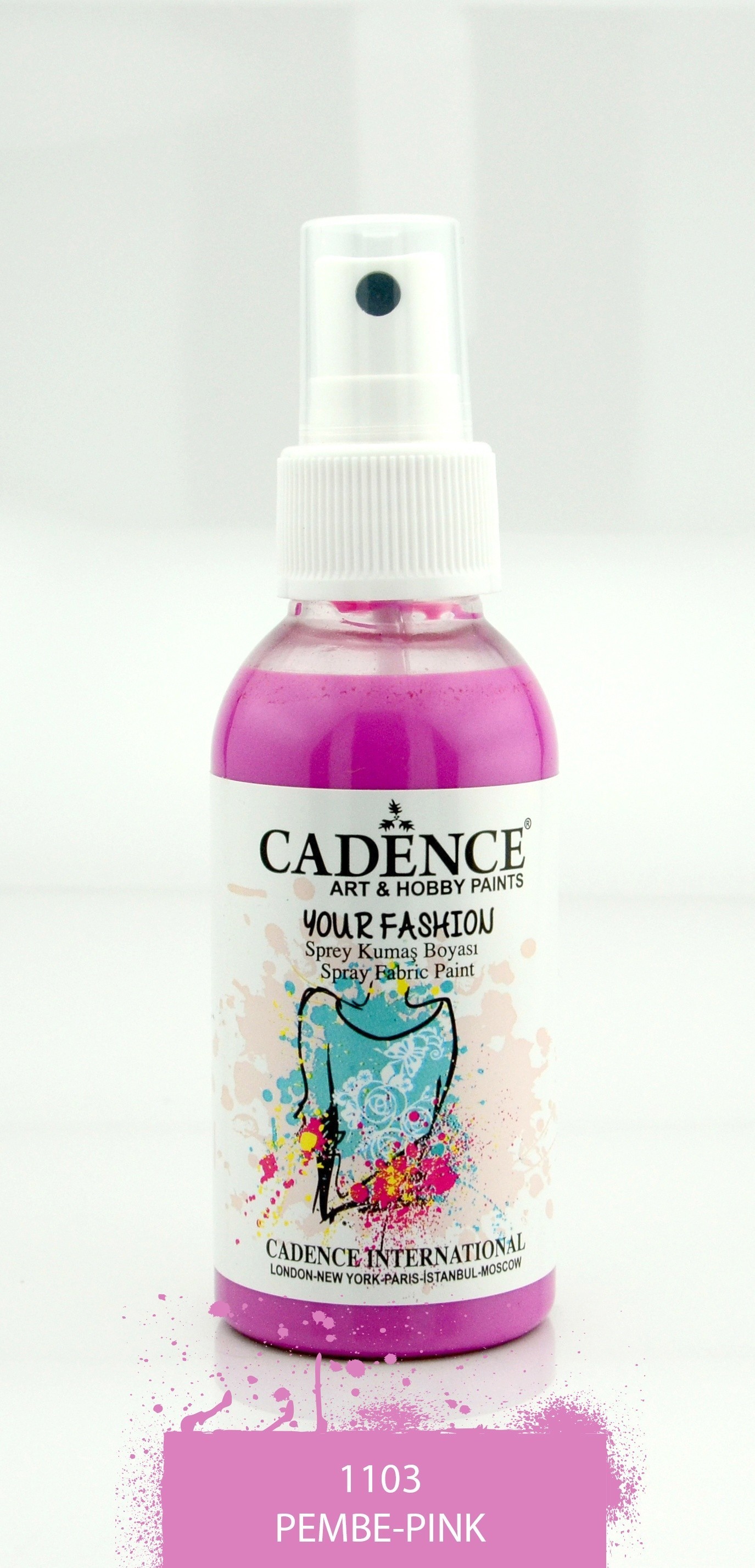 1103 Pembe Sprey Kumaş Boyası
