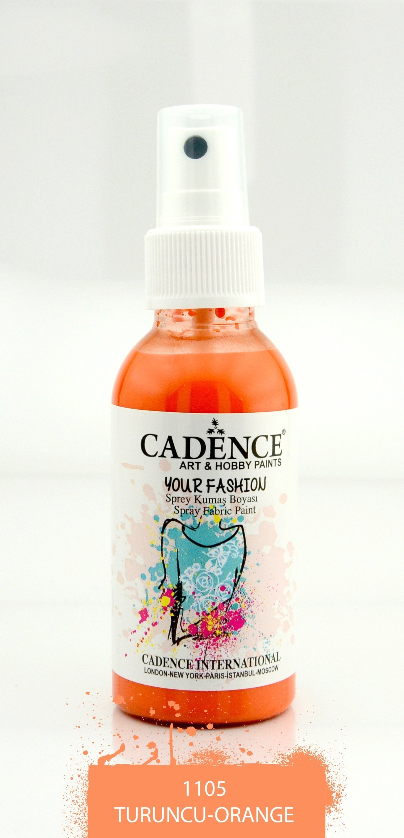 1105 Turuncu Sprey Kumaş Boyası