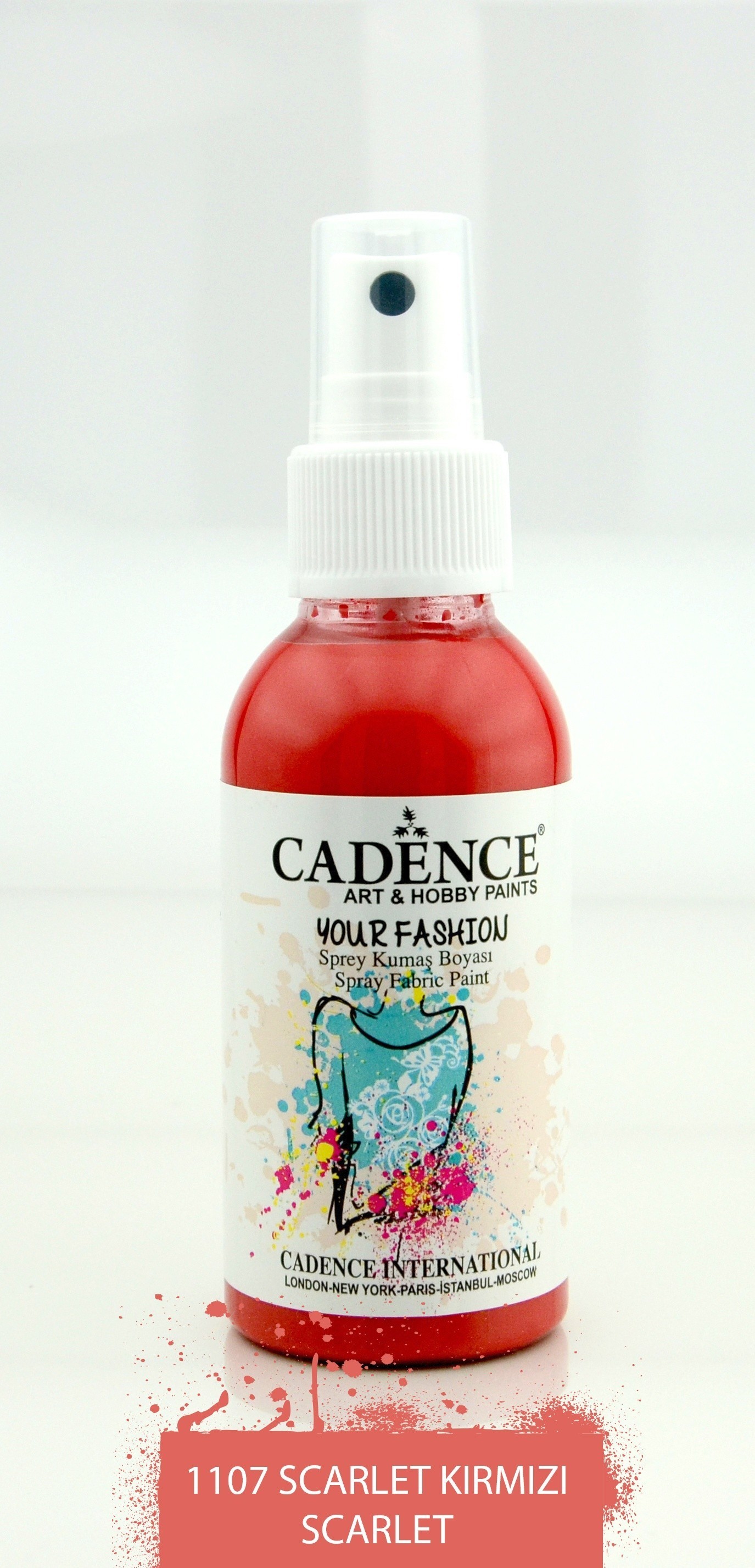 1107 Scarlet Kırmızı Sprey Kumaş Boyası