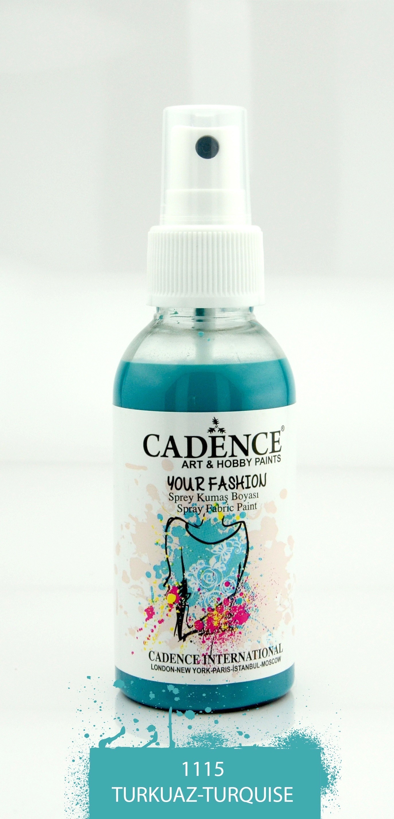 1115 Turkuaz Sprey Kumaş Boyası