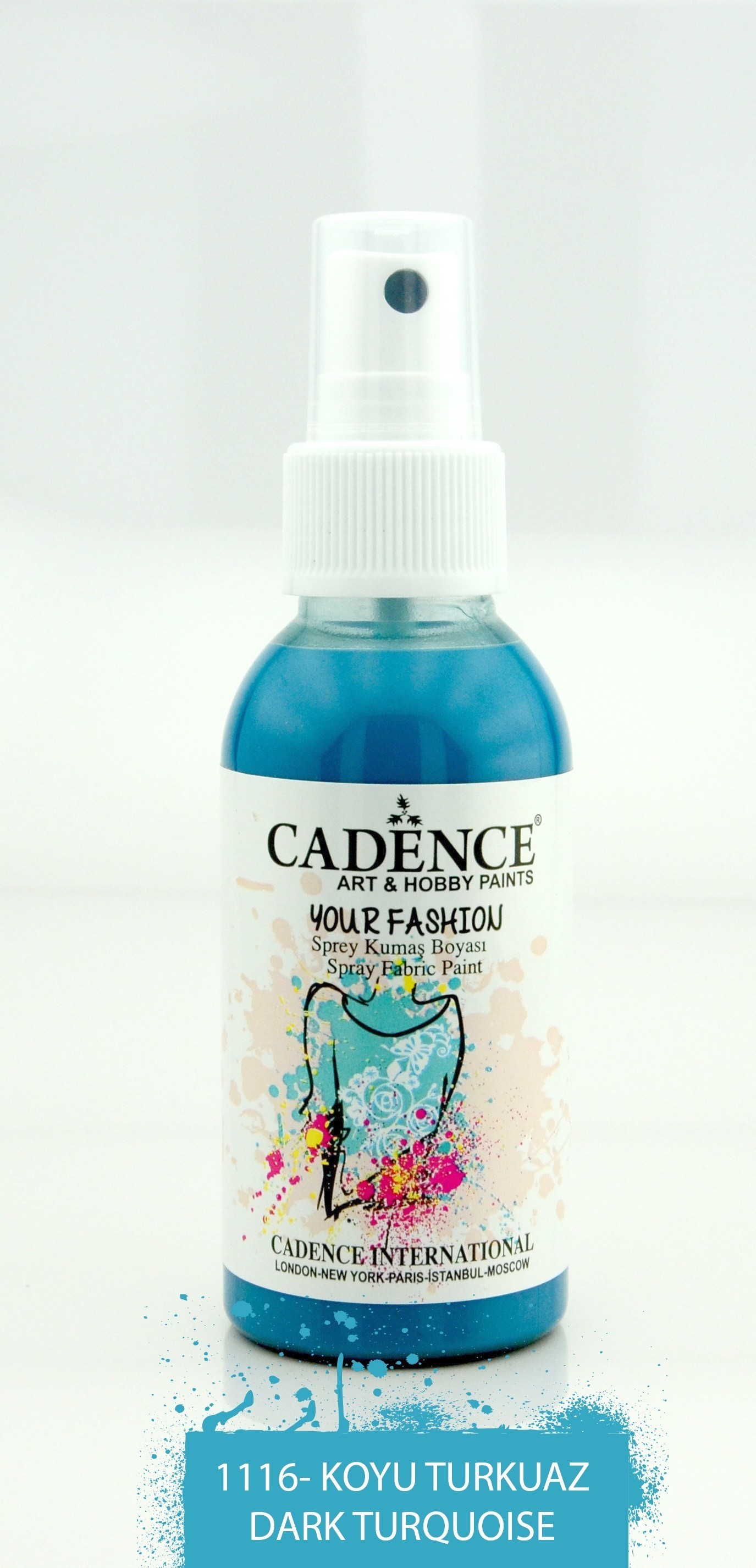 1116 Koyu Turkuaz Sprey Kumaş Boyası