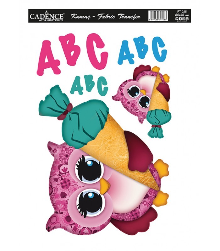 Cadence Kumaş Transfer Baykuş 25x35 KT-25