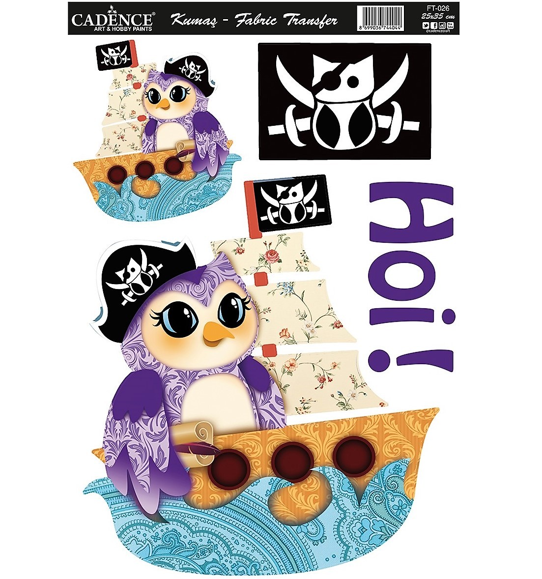 Cadence Kumaş Transfer Baykuş 25x35 KT-26