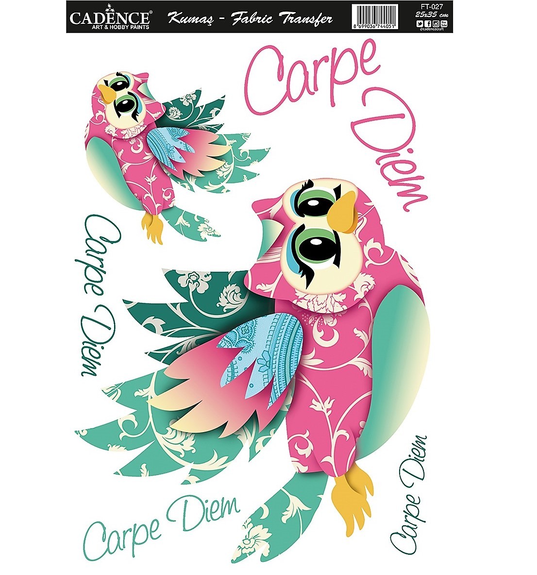 Cadence Kumaş Transfer Baykuş 25x35 KT-27