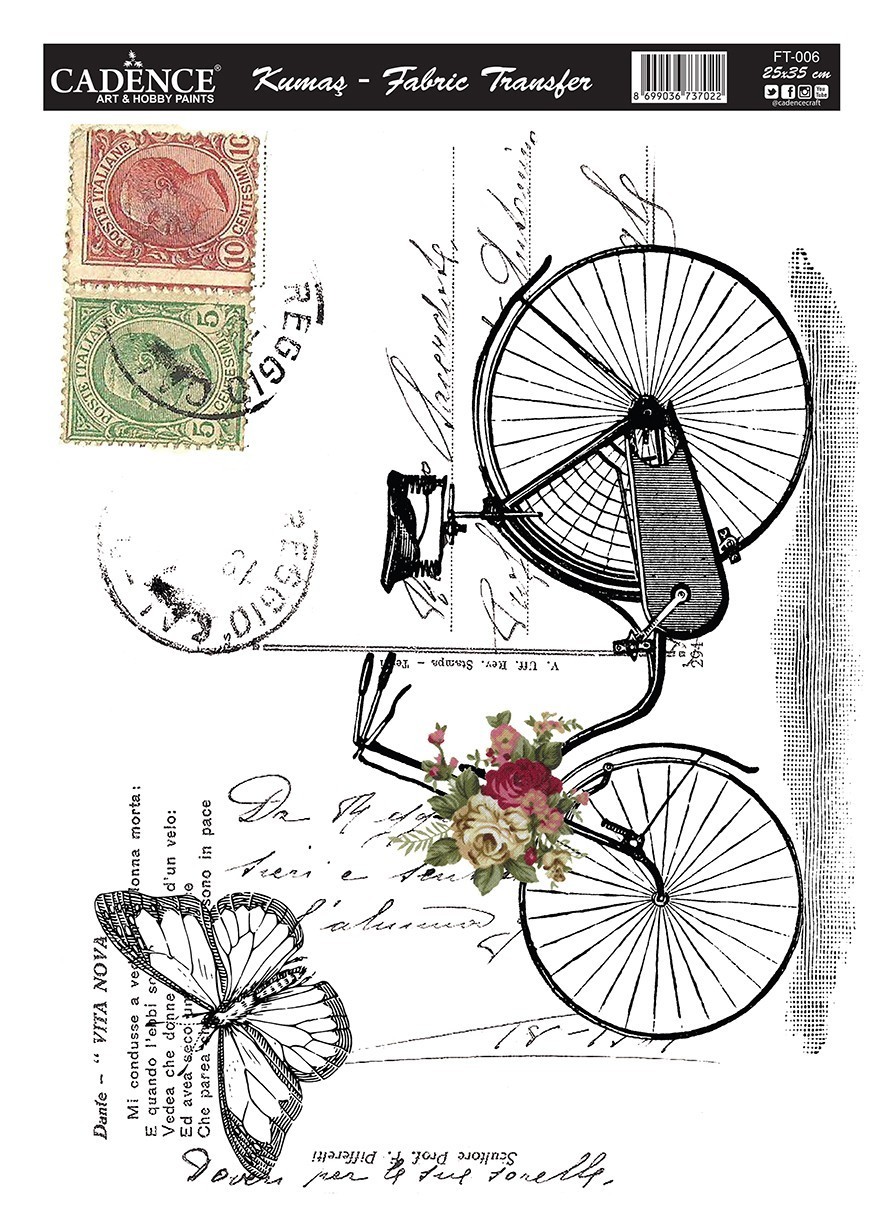Cadence Kumaş Transfer Bisiklet 25x35 KT-06
