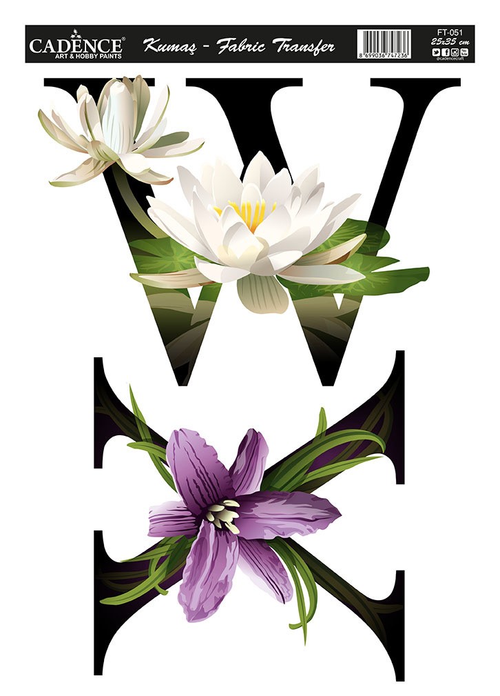 Cadence Kumaş Transfer Harf Koleksiyonu 25x35 KT51