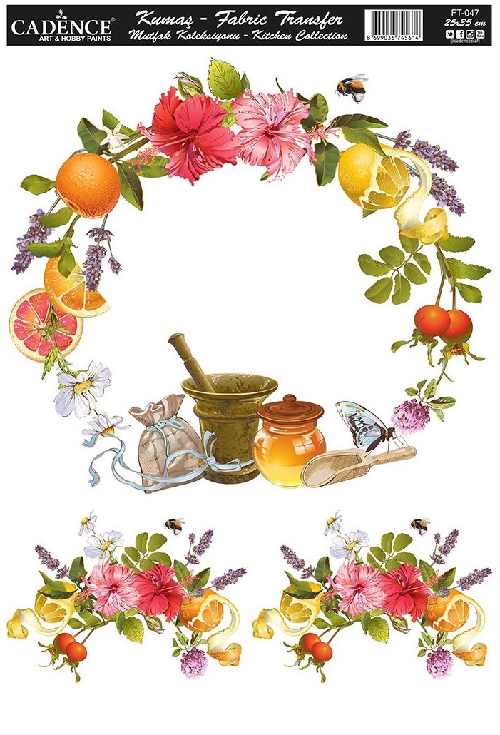 Cadence Kumaş Transfer Mutfak Koleksiyonu 25x35 KT47