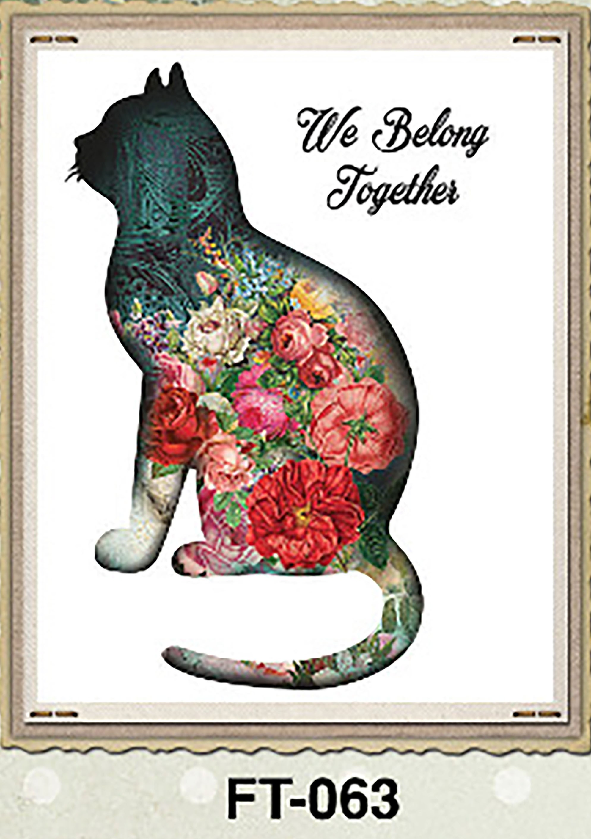 Cadence Kumaş Transfer Sözler Koleksiyonu Kedi 25x35 KT63