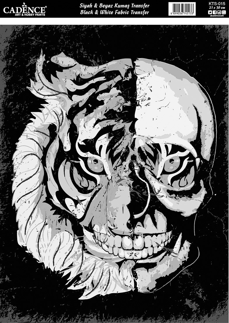 Siyah Beyaz Kumaş Transfer KTS0015