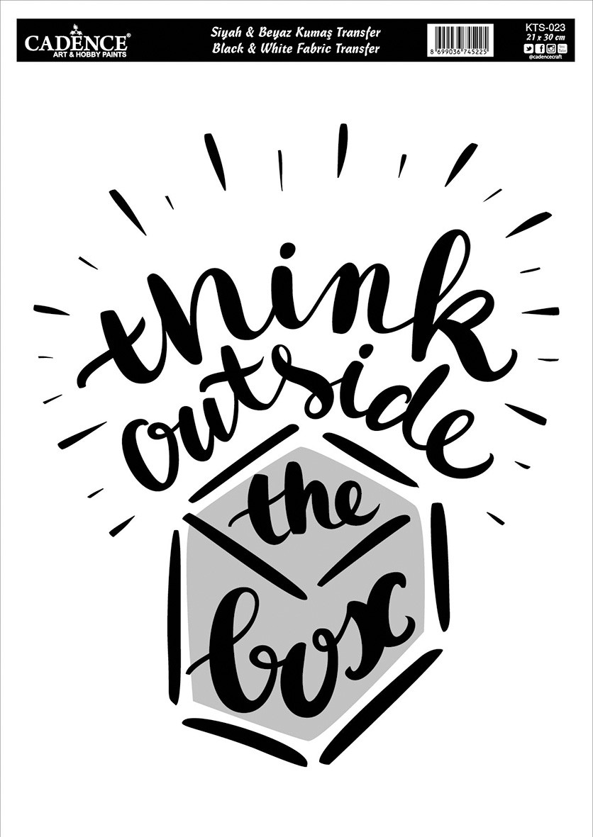 Siyah Beyaz Kumaş Transfer KTS0023