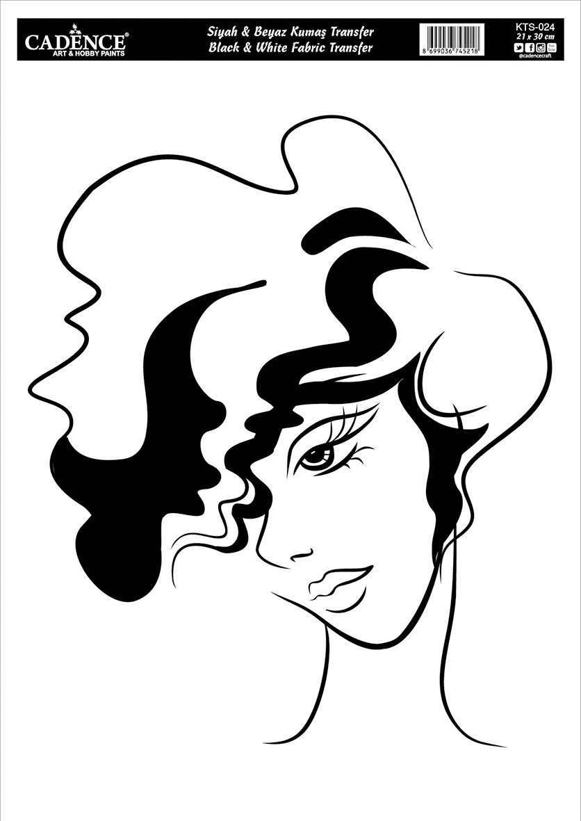 Siyah Beyaz Kumaş Transfer KTS0024