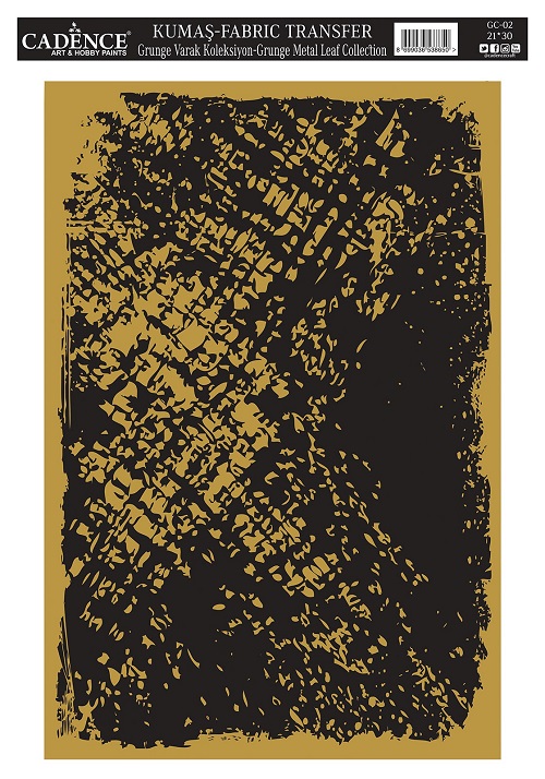 Cadence Grunge Varak Kumaş Transfer 21x30 GC-02 - Altın