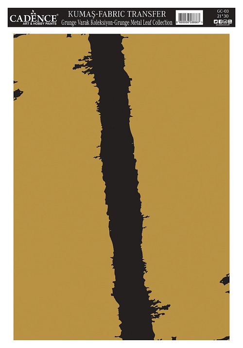 Cadence Grunge Varak Kumaş Transfer 21x30 GC-03 - Altın