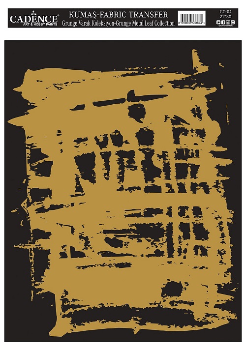 Cadence Grunge Varak Kumaş Transfer 21x30 GC-04 - Altın